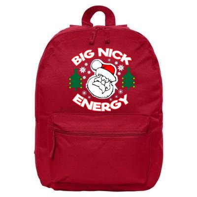 Big Nick Energy Santa Claus Snowflake Christmas 16 in Basic Backpack