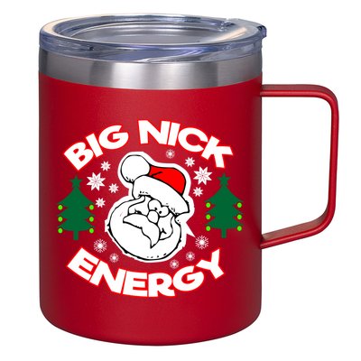 Big Nick Energy Santa Claus Snowflake Christmas 12oz Stainless Steel Coffee Mug