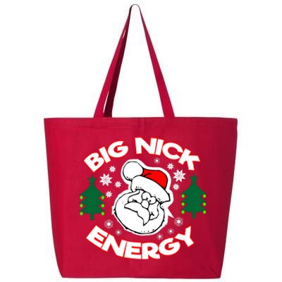 Big Nick Energy Santa Claus Snowflake Christmas 25L Jumbo Tote