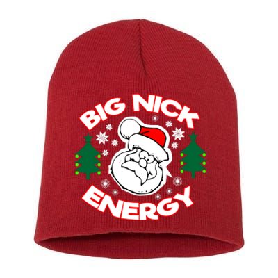 Big Nick Energy Santa Claus Snowflake Christmas Short Acrylic Beanie