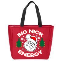 Big Nick Energy Santa Claus Snowflake Christmas Zip Tote Bag