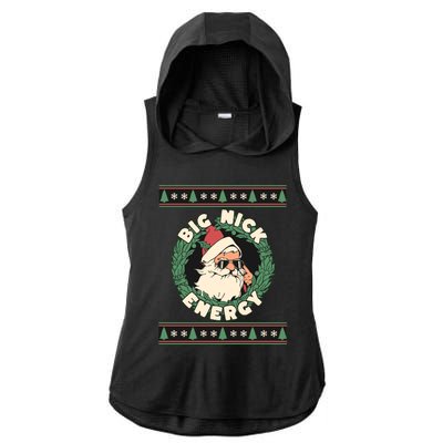 Big Nick Energy Christmas Santa Inappropriate Christmas Gift Ladies PosiCharge Tri-Blend Wicking Draft Hoodie Tank