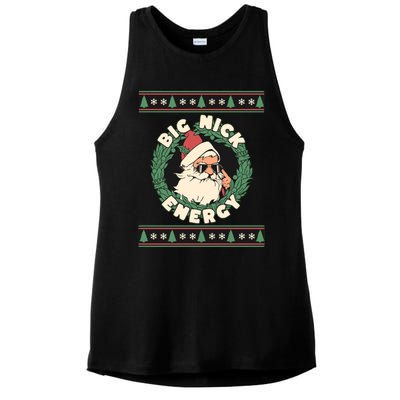 Big Nick Energy Christmas Santa Inappropriate Christmas Gift Ladies PosiCharge Tri-Blend Wicking Tank