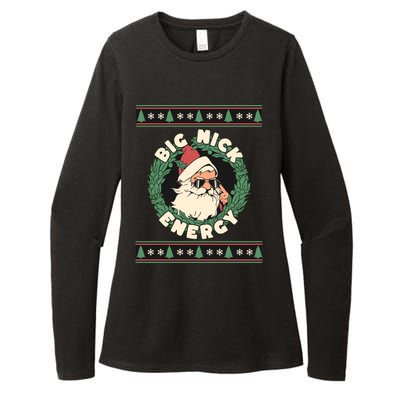 Big Nick Energy Christmas Santa Inappropriate Christmas Gift Womens CVC Long Sleeve Shirt