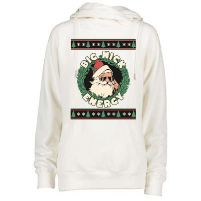 Big Nick Energy Christmas Santa Inappropriate Christmas Gift Womens Funnel Neck Pullover Hood