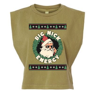 Big Nick Energy Christmas Santa Inappropriate Christmas Gift Garment-Dyed Women's Muscle Tee