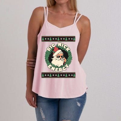 Big Nick Energy Christmas Santa Inappropriate Christmas Gift Women's Strappy Tank