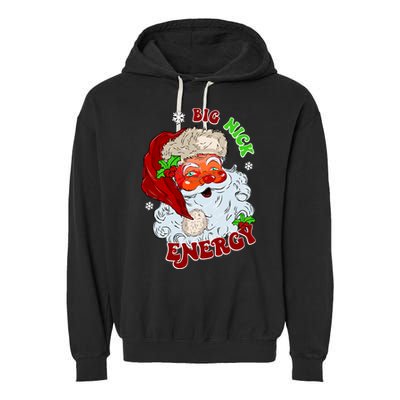 Big Nick Energy Classic Santa Claus Christmas Garment-Dyed Fleece Hoodie