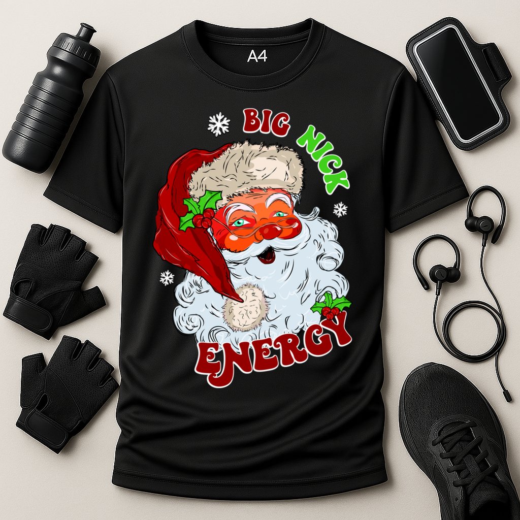 Big Nick Energy Classic Santa Claus Christmas Performance Shirt