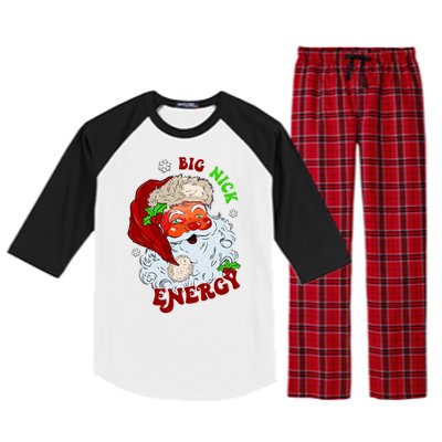 Big Nick Energy Classic Santa Claus Christmas Raglan Sleeve Pajama Set