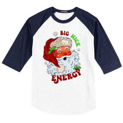 Big Nick Energy Classic Santa Claus Christmas Baseball Sleeve Shirt