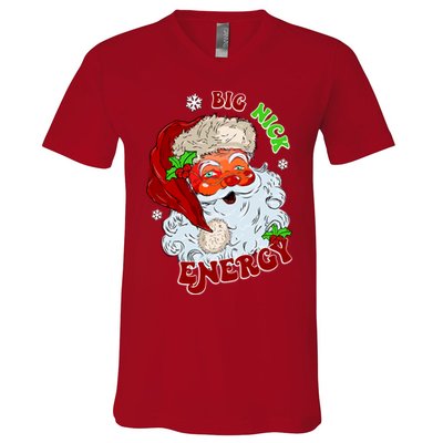 Big Nick Energy Classic Santa Claus Christmas V-Neck T-Shirt