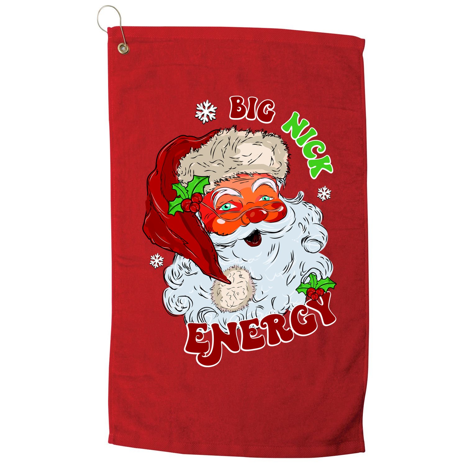 Big Nick Energy Classic Santa Claus Christmas Golf Towel