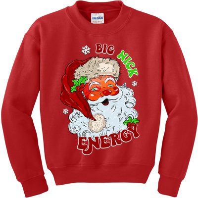 Big Nick Energy Classic Santa Claus Christmas Kids Sweatshirt