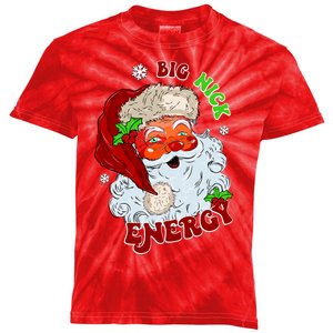 Big Nick Energy Classic Santa Claus Christmas Kids Tie-Dye T-Shirt