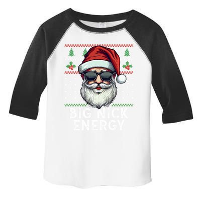 Big Nick Energy Funny Santa With Sunglasses Ugly Xmas Gift Toddler Fine Jersey T-Shirt