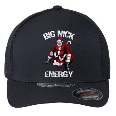 Big Nick Energy Funny Santa Christmas   Flexfit Unipanel Trucker Cap