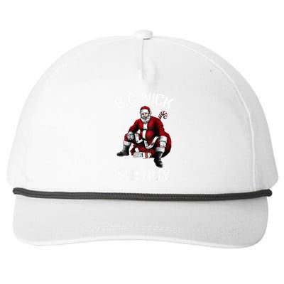 Big Nick Energy Funny Santa Christmas   Snapback Five-Panel Rope Hat