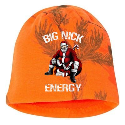 Big Nick Energy Funny Santa Christmas   Kati - Camo Knit Beanie