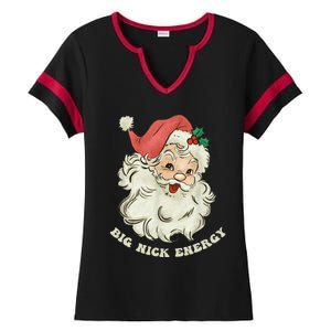 Big Nick Energy Santa Groovy Retro Ladies Halftime Notch Neck Tee