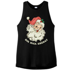 Big Nick Energy Santa Groovy Retro Ladies PosiCharge Tri-Blend Wicking Tank