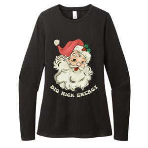 Big Nick Energy Santa Groovy Retro Womens CVC Long Sleeve Shirt