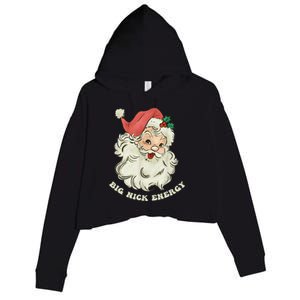 Big Nick Energy Santa Groovy Retro Crop Fleece Hoodie