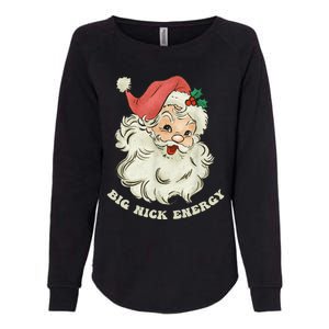 Big Nick Energy Santa Groovy Retro Womens California Wash Sweatshirt