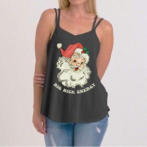 Big Nick Energy Santa Groovy Retro Women's Strappy Tank