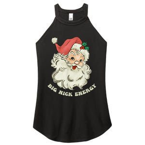 Big Nick Energy Santa Groovy Retro Women's Perfect Tri Rocker Tank