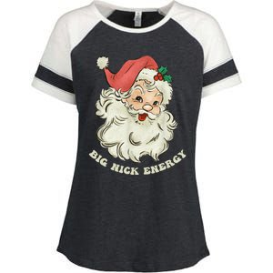 Big Nick Energy Santa Groovy Retro Enza Ladies Jersey Colorblock Tee