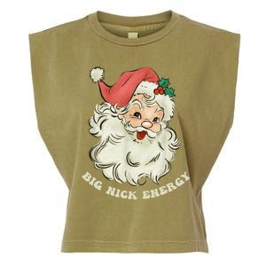 Big Nick Energy Santa Groovy Retro Garment-Dyed Women's Muscle Tee