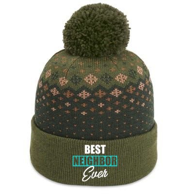 Best Neighbor Ever Quote Local Acquaintance Friend Next Door Gift The Baniff Cuffed Pom Beanie