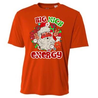 Big Nick Energy Hippie Santa Claus Christmas Peace Cooling Performance Crew T-Shirt