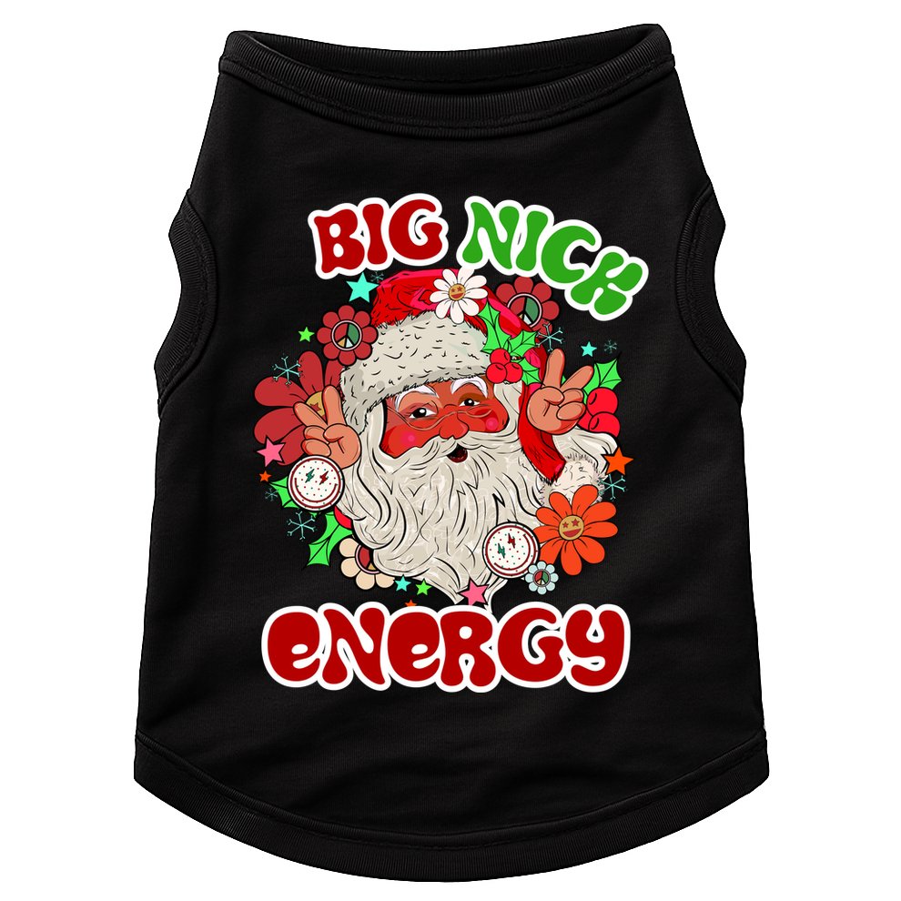 Big Nick Energy Hippie Santa Claus Christmas Peace Doggie Tank