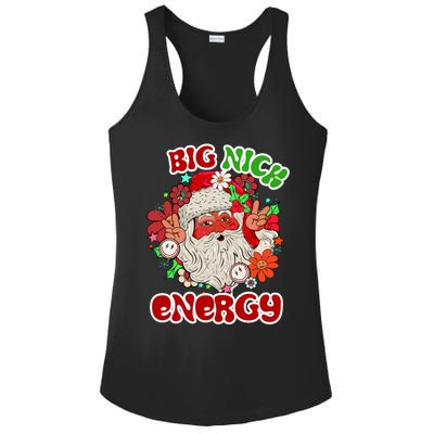 Big Nick Energy Hippie Santa Claus Christmas Peace Ladies PosiCharge Competitor Racerback Tank