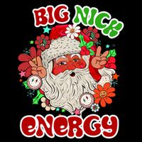 Big Nick Energy Hippie Santa Claus Christmas Peace Zip Tote Bag