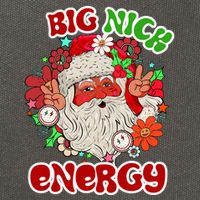 Big Nick Energy Hippie Santa Claus Christmas Peace Cotton Canvas Backpack
