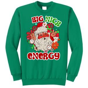 Big Nick Energy Hippie Santa Claus Christmas Peace Sweatshirt