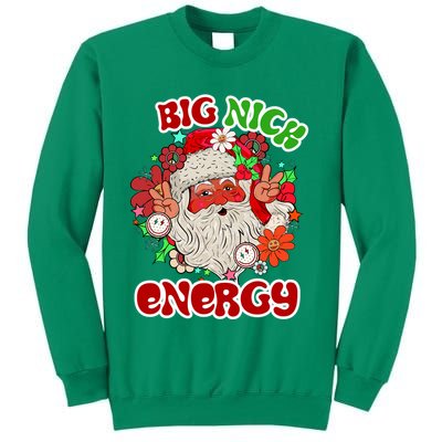 Big Nick Energy Hippie Santa Claus Christmas Peace Sweatshirt