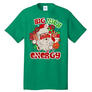 Big Nick Energy Hippie Santa Claus Christmas Peace Tall T-Shirt