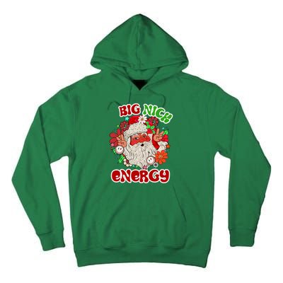 Big Nick Energy Hippie Santa Claus Christmas Peace Tall Hoodie