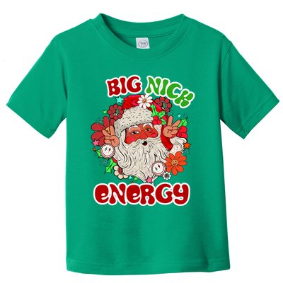 Big Nick Energy Hippie Santa Claus Christmas Peace Toddler T-Shirt