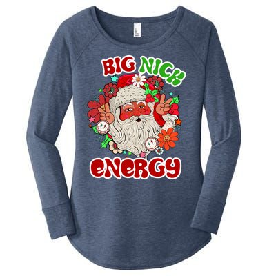 Big Nick Energy Hippie Santa Claus Christmas Peace Women's Perfect Tri Tunic Long Sleeve Shirt