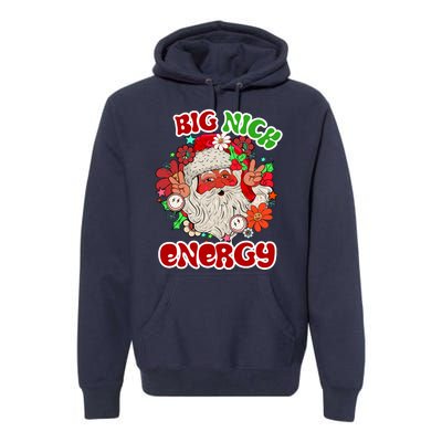 Big Nick Energy Hippie Santa Claus Christmas Peace Premium Hoodie