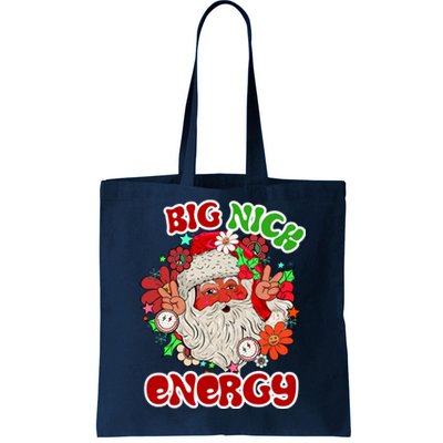 Big Nick Energy Hippie Santa Claus Christmas Peace Tote Bag