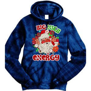 Big Nick Energy Hippie Santa Claus Christmas Peace Tie Dye Hoodie