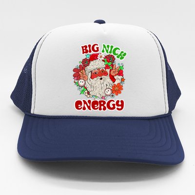 Big Nick Energy Hippie Santa Claus Christmas Peace Trucker Hat