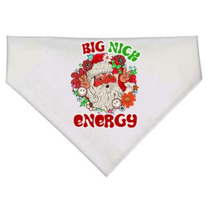 Big Nick Energy Hippie Santa Claus Christmas Peace USA-Made Doggie Bandana