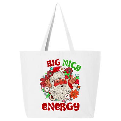 Big Nick Energy Hippie Santa Claus Christmas Peace 25L Jumbo Tote